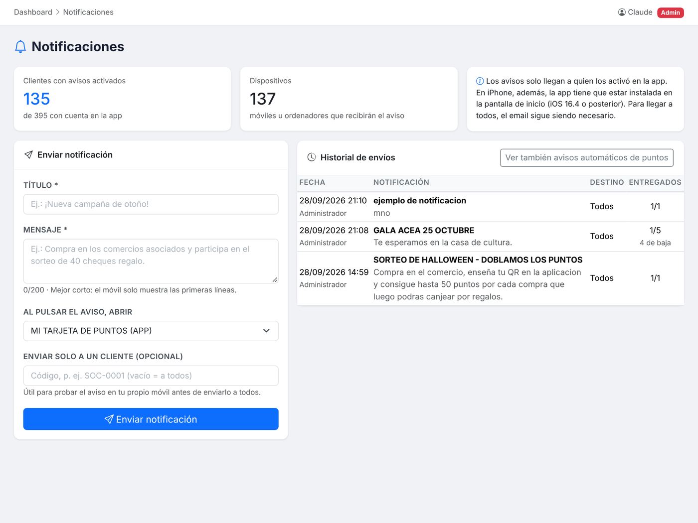 Notificaciones push
