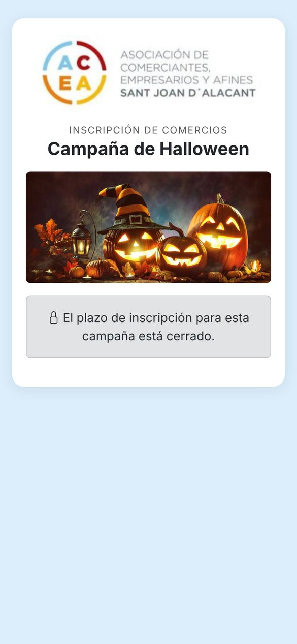 Adhesión de comercios en el móvil