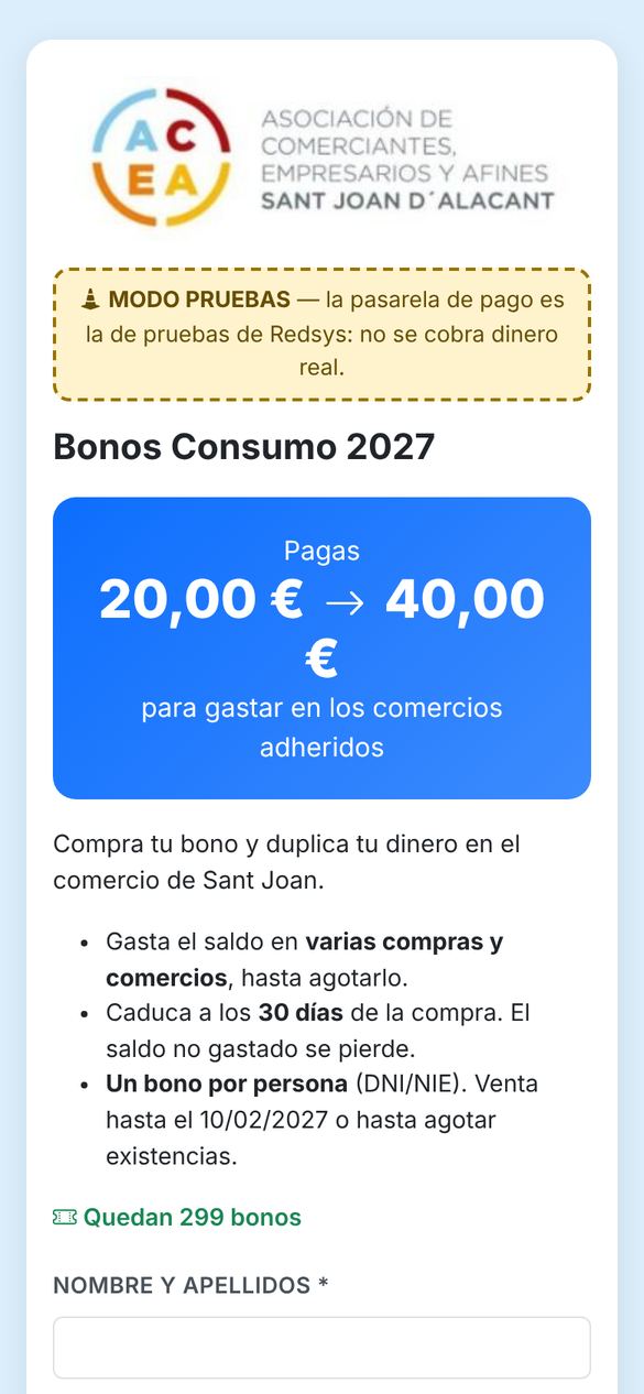 Bonos consumo en el móvil