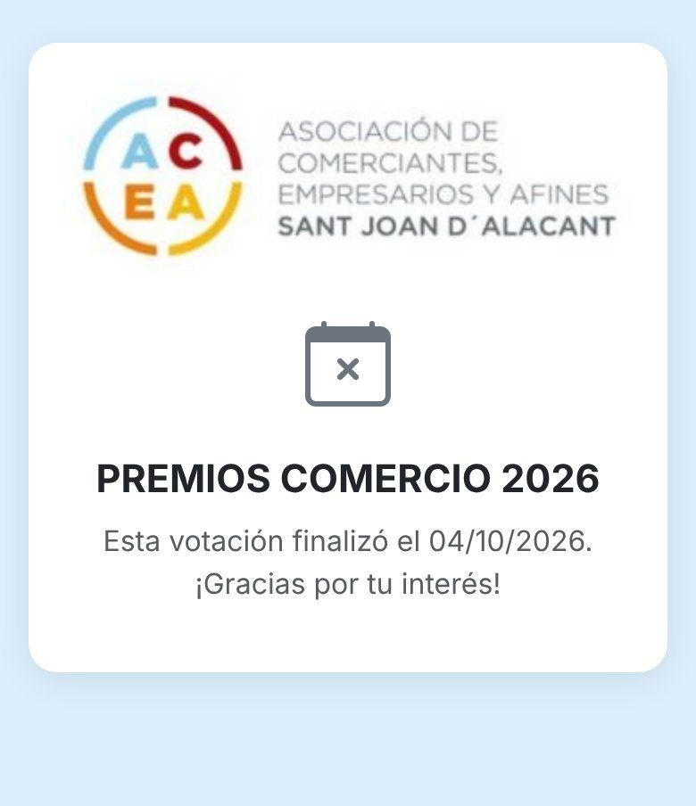 Formulario público de Premios Comercio en el móvil